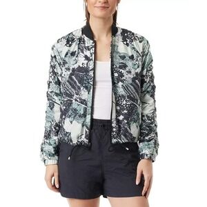 Bass Outdoor Womens L Packable Jacket Lightweight Camo Windbreaker Travel